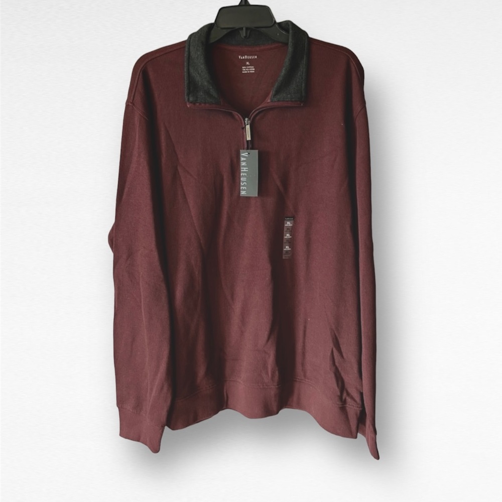NWT! Men’s Van Heusen Modern 1/4 Zip Sweater